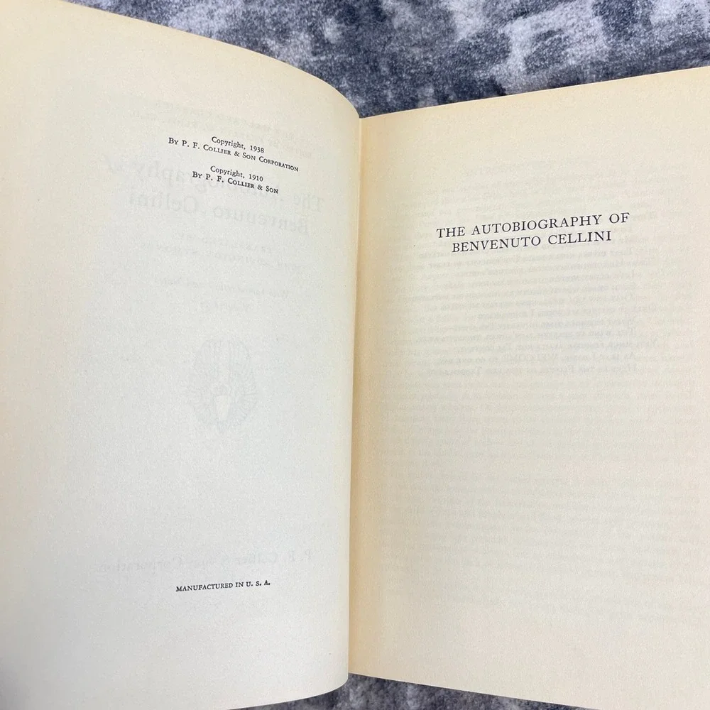 Harvard Classics Vol 31 Autobiography Benvenuto Cellini‎ Collier Scholarcore
